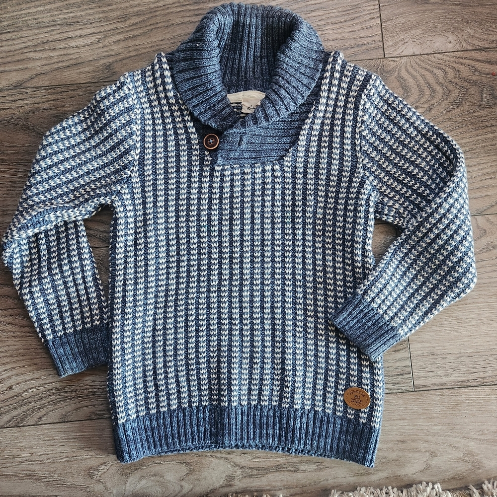 H&M Kids Navy and White Knit Sweater